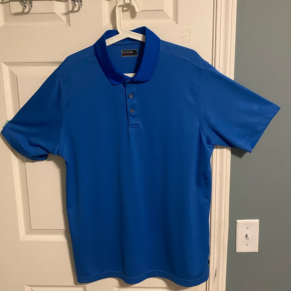 Bollé Plain Blue Mens Polo